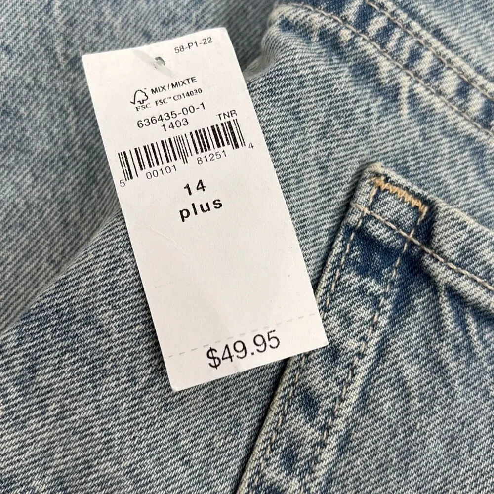 NWT Gap New‎ School Straight Distressed Raw Hem Jeans Girls 14 Plus
